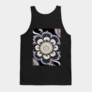 Flowing Shiny Flower Tank Top